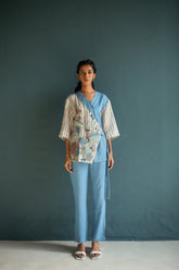 Verve Indo-Western Co-Ord Set Leaf