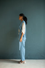 Verve Indo-Western Co-Ord Set Leaf