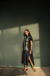 Verve Shirt Dress Denim Leaf