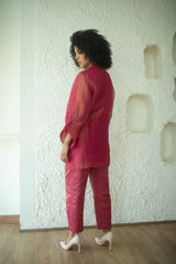 Aurum Shirt Co-Ord Set Flamingo