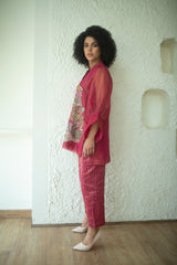 Aurum Shirt Co-Ord Set Flamingo