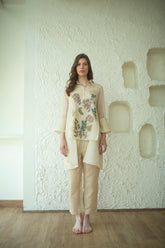 Aurum High Low Tunic Set Ivory