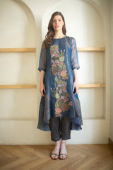 Aurum High Low Kurta Set Marina