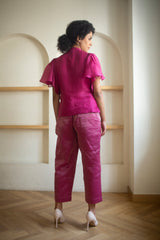 Aurum Ruffled Sleeves Co-Ord Set