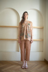 Aurum V-Neck Tunic Set Rose Gold