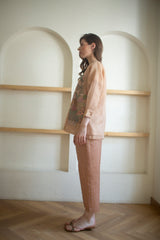 Aurum V-Neck Tunic Set Rose Gold