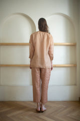 Aurum V-Neck Tunic Set Rose Gold