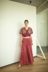 Aurum Crop Co-Ord Set Flamingo