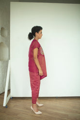 Aurum Asymmetrical Co-Ord Set Flamingo