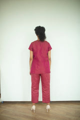 Aurum Asymmetrical Co-Ord Set Flamingo