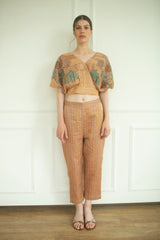 Aurum Crop Co-Ord Set Rose Gold