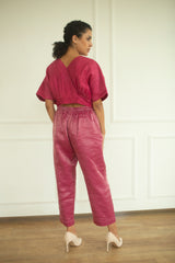 Aurum Crop Co-Ord Set Redviolet