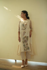 Aurum High Low Kurta Set Ivory