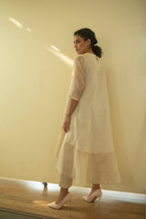 Aurum High Low Kurta Set Ivory