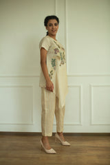 Aurum Asymmetrical Co-Ord Set Ivory