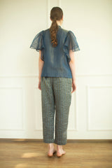 Aurum Ruffled Sleeves Co-Ord Set Marina