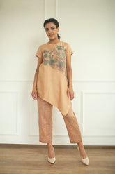 Aurum Asymmetrical Co-Ord Set Rose Gold