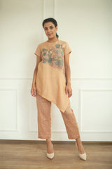 Aurum Asymmetrical Co-Ord Set Rose Gold