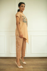 Aurum Asymmetrical Co-Ord Set Rose Gold