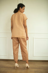 Aurum Asymmetrical Co-Ord Set Rose Gold