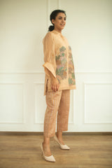 Aurum Shirt Co-Ord Set Rose Gold