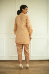 Aurum Shirt Co-Ord Set Rose Gold