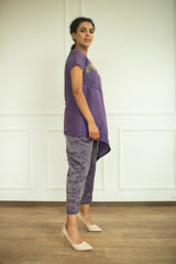 Aurum Asymmetrical Co-Ord Set Plum