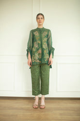 Aurum Shirt Co-Ord Set Plantation Green