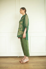 Aurum Shirt Co-Ord Set Plantation Green