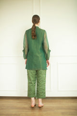 Aurum Shirt Co-Ord Set Plantation Green
