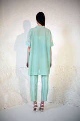 Fern High-Low Co-Ord Set Sage Green Crochet