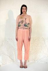 Fern Bomber Jacket Set Blush Pink Palm Tree