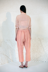 Fern Bomber Jacket Set Blush Pink Palm Tree