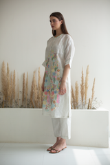 Fern Long Kurta Set White