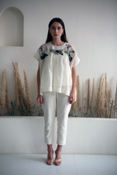 Fern Basic Co-Ord Set Ivory Palm Tree