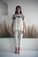 Fern Basic Co-Ord Set Ivory Palm Tree