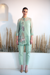 Fern Shirt Set Sage Green Crochet