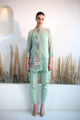 Fern Shirt Set Sage Green Crochet