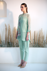 Fern Shirt Set Sage Green Crochet