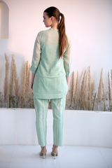 Fern Shirt Set Sage Green Crochet