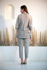 Fern High-Low Co-Ord Set Grey Crochet