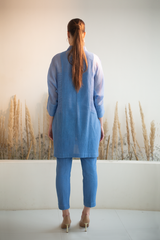 Fern Anti-Fit Shirt Set Electric Blue Leaf