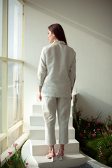 Fern Assymetrical Co-Ord Set White