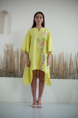 Fern A-Line Dress Lemon Yellow