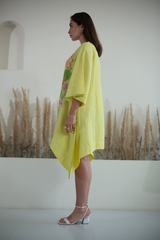 Fern A-Line Dress Lemon Yellow