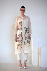 Fern a-Line Kurta Set Ivory Crochet