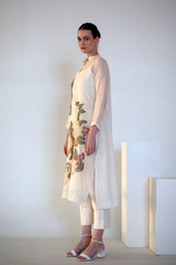 Fern a-Line Kurta Set Ivory Crochet