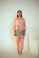 Fern Anti-Fit Shirt Set Dusky Pink Leaf
