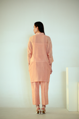 Fern Anti-Fit Shirt Set Dusky Pink Leaf