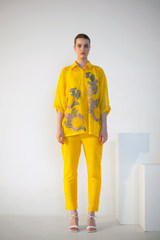 Fern Jacket Co-Ord Set Yellow Crochet